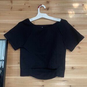 Free People Black Crop Top
